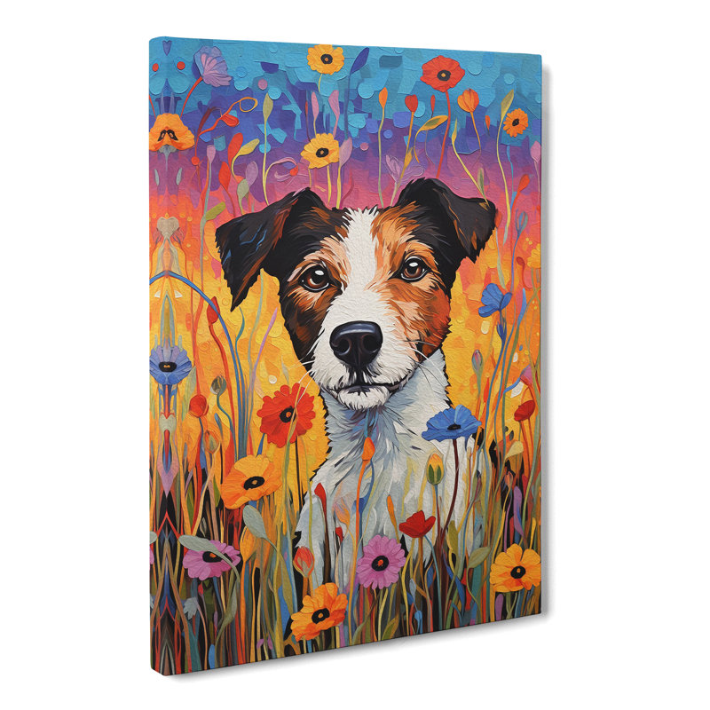Jack Russell Colour Field - Wrapped Canvas, 76cm H x 50cm W x 3cm D