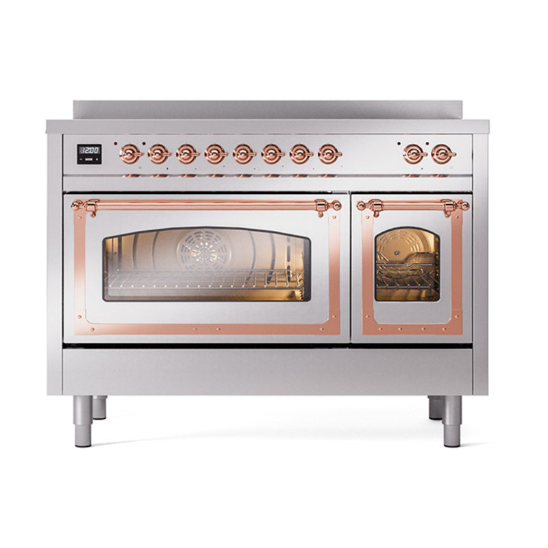 ILVE Nostalgie II Noblesse 48 in Induction Range, Stainless Steel/Copper