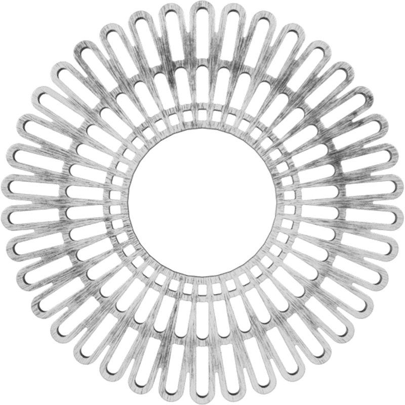 Médaillon de plafond architectural en PVC de qualité architecturale de 26 po x P 9 5/8 po x P 3/4 po, argent antique