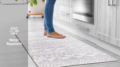 Rugshop Kitchen Standing Mat Modern Floral Anti Fatigue Mat Rugs In  Bathroom New