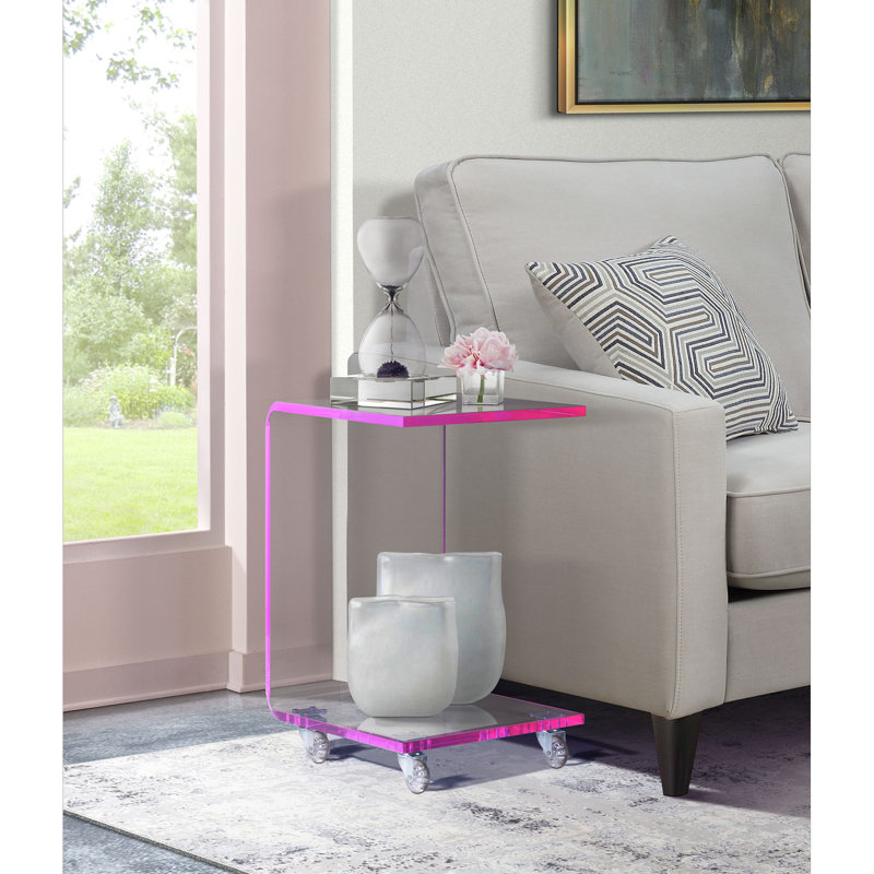 Forada End Table, Pink