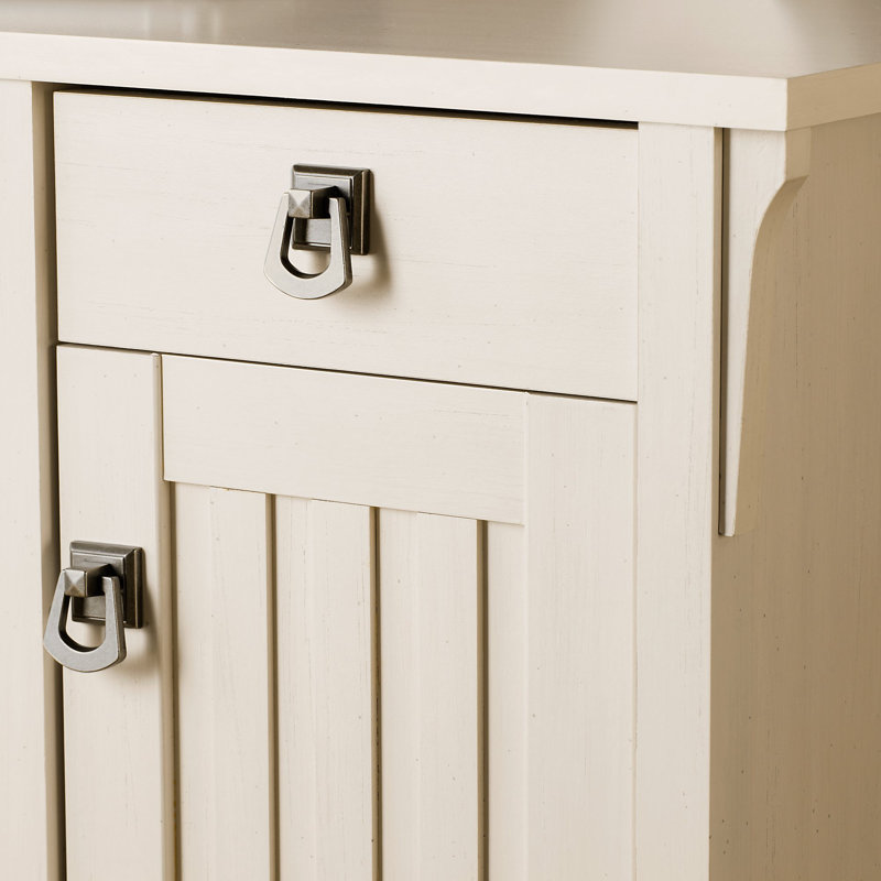 Bureau de direction en L Ozro, Blanc antique