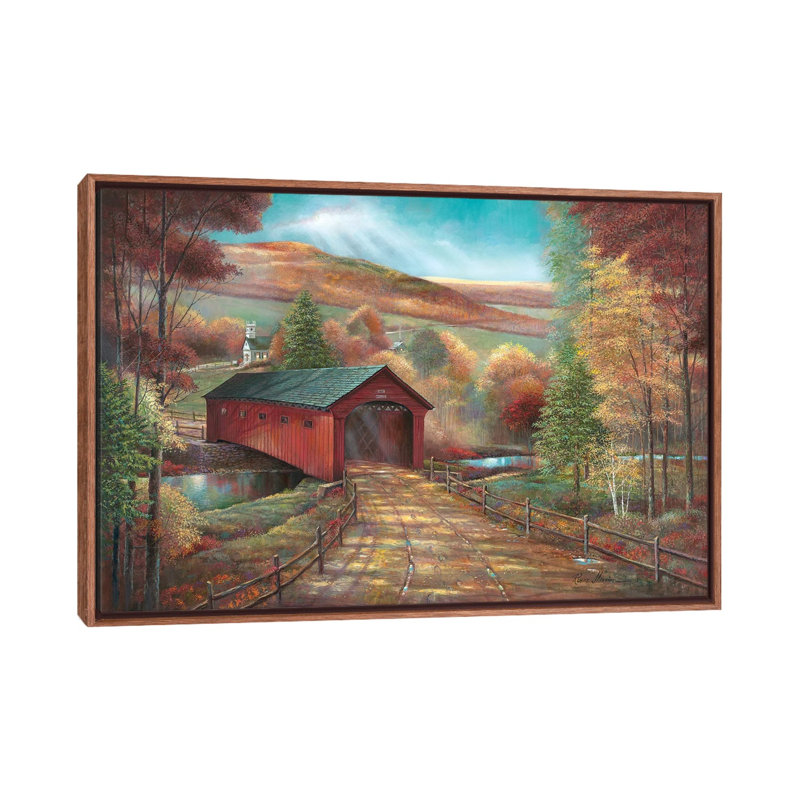 West Arlington Bridge, Classic Wood Framed, No Matte, 26'' H x 40'' W x 1.5'' D