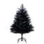 Arbre de Noël artificiel rétro argenté avec 45 mini boules décoratives rouges et base en bois-1825858847