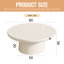 80 cm Round Cream White Coffee Table