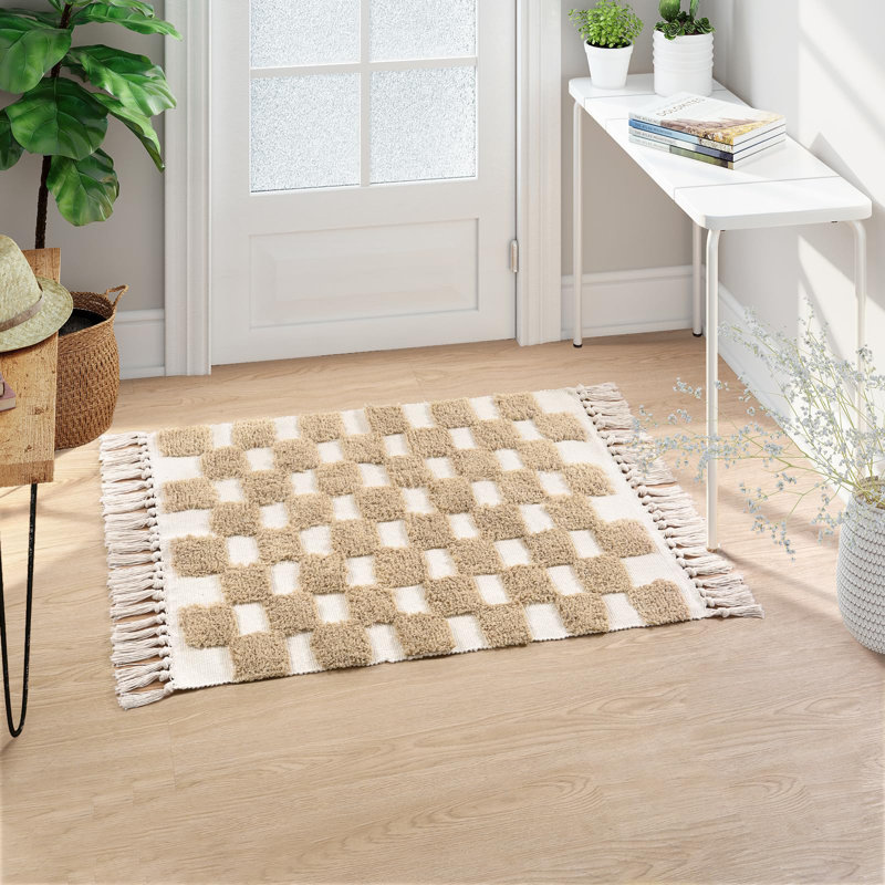 Tapis lavable à la main Keynie, Rectangulaire 2 pi x 3 pi