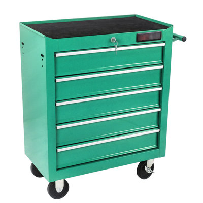 Tool Cabinet With 5 Drawers, Lock & 4 Movable Drawers Workshop Chest Rolling -