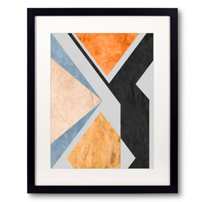 Geometric Pattern With Triangles Print by Angel Estevez