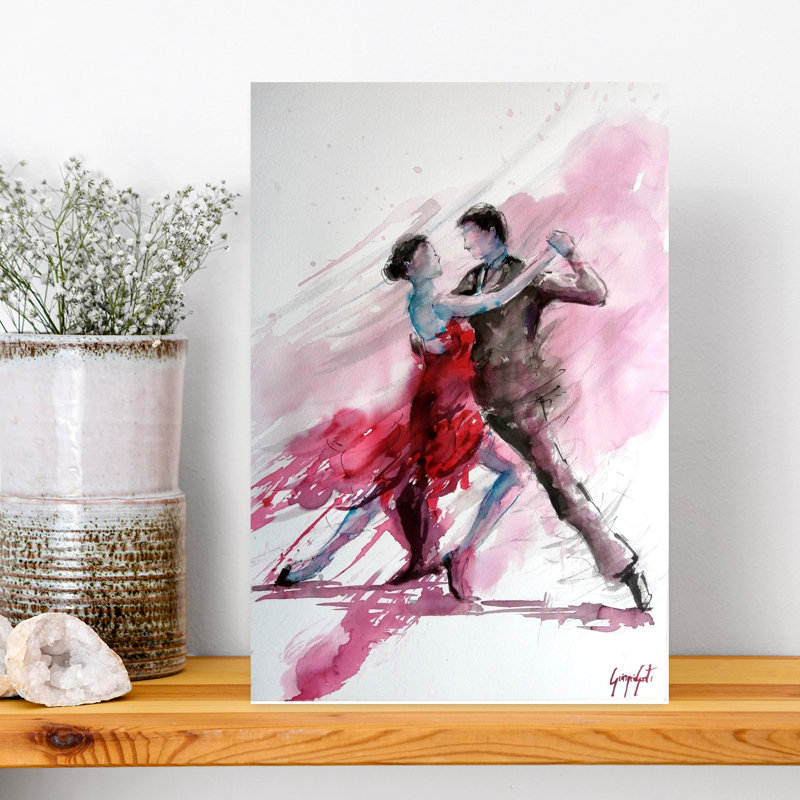 «Passionate Tango Dance», impression murale élégante et romantique, 18" H x 12" W