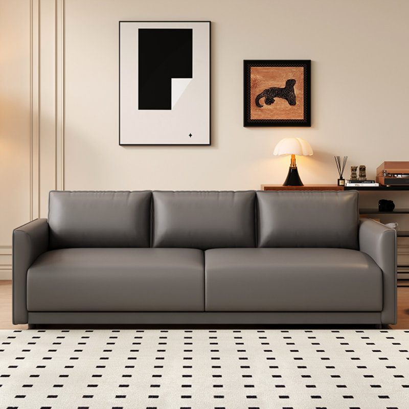 Canapé en bois massif simple et luxueux, Gris foncé