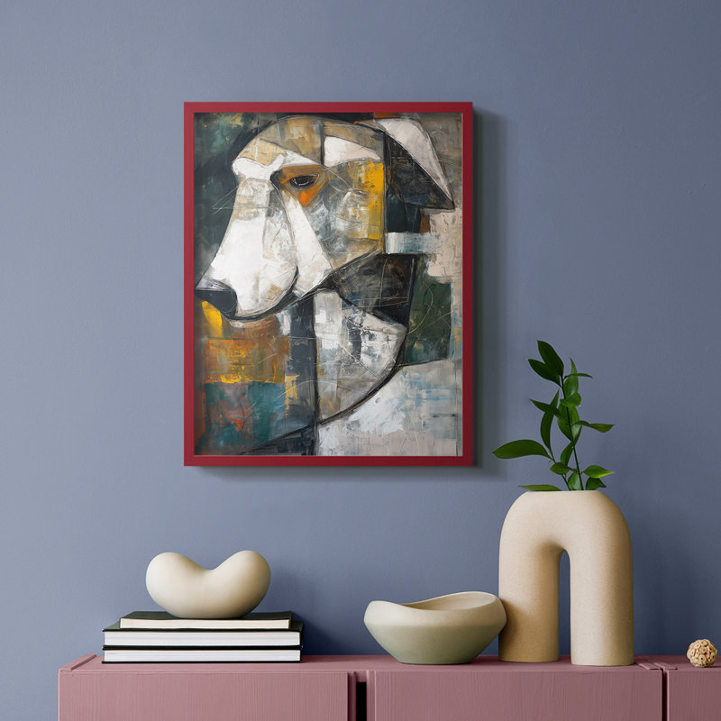 "ANIMALS Series Cxxiv" par J Paul, Rouge, H 11 po x l 9 po