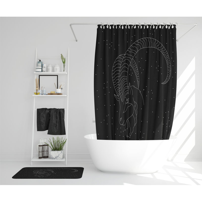 Nermira Polyester Shower Curtain Set