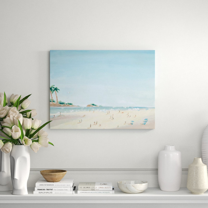 Vacation In Miami II Print by Sara Brown, Brush Gel, 24" H x 32" W x 1.5" D