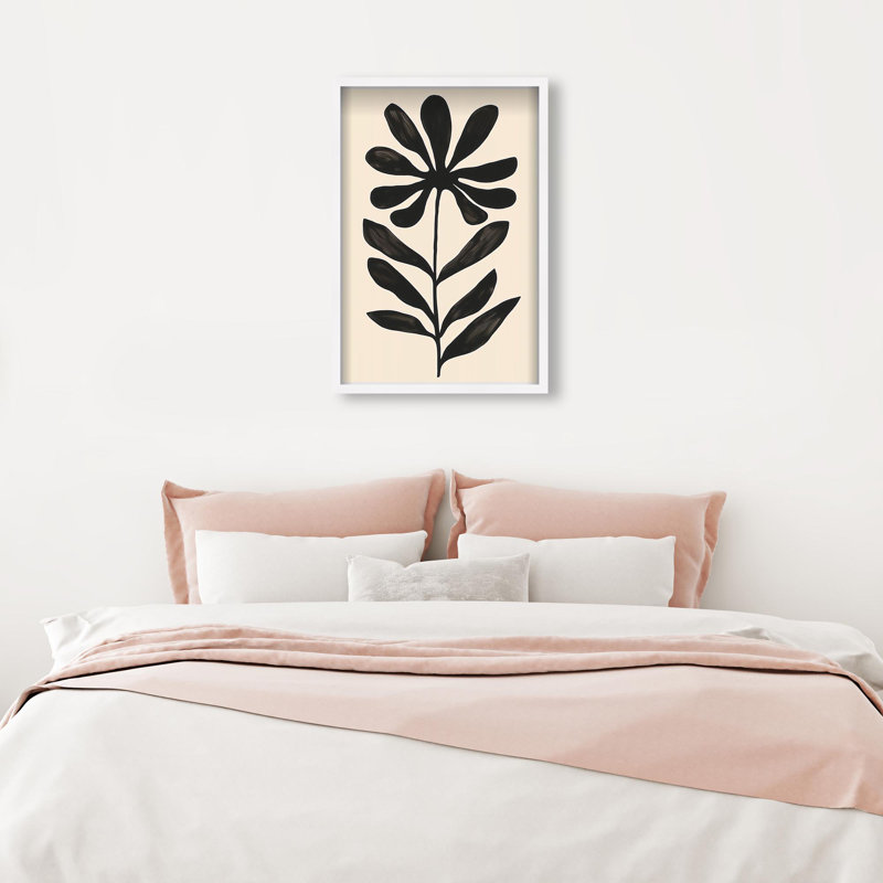 Oliver Gal Fronds of Nightfall II Abstract - Luxury Shadowbox Framed Wall Art, 37.5" H x 25.5" W, White