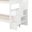 Lit superposé simple au-dessus de simple avec garde-corps et rangement Stairway-1422440553