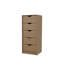 Commode mince à 5 tiroirs pour petits espaces - Commode en bois d'ingénierie moderne, beige