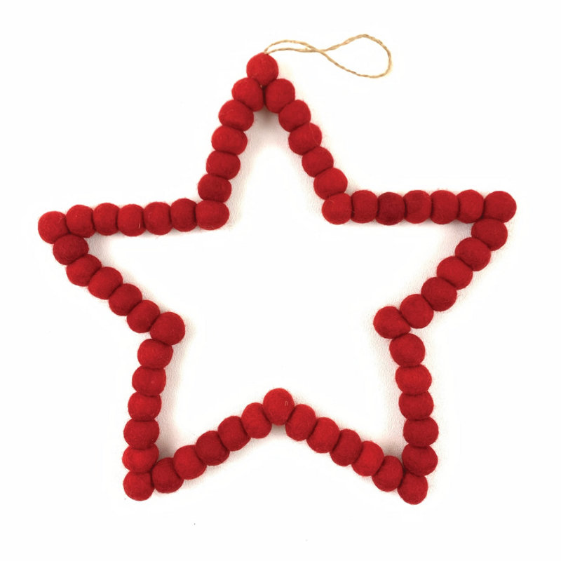 Étoile boule de feutre, Rouge