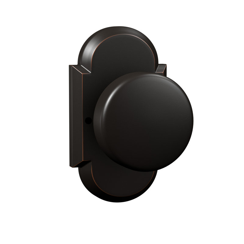 Bouton d'intimité Bravura 936-G2 sur rosette arquée en bronze huilé Nashville