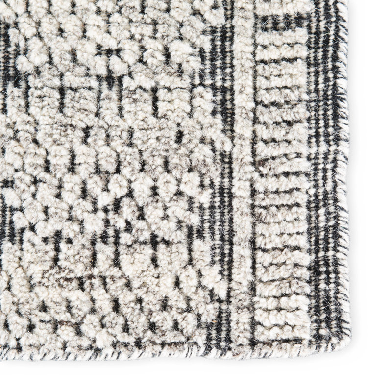 Wool Geometric Area Rug, Rectangle 5' x 8'