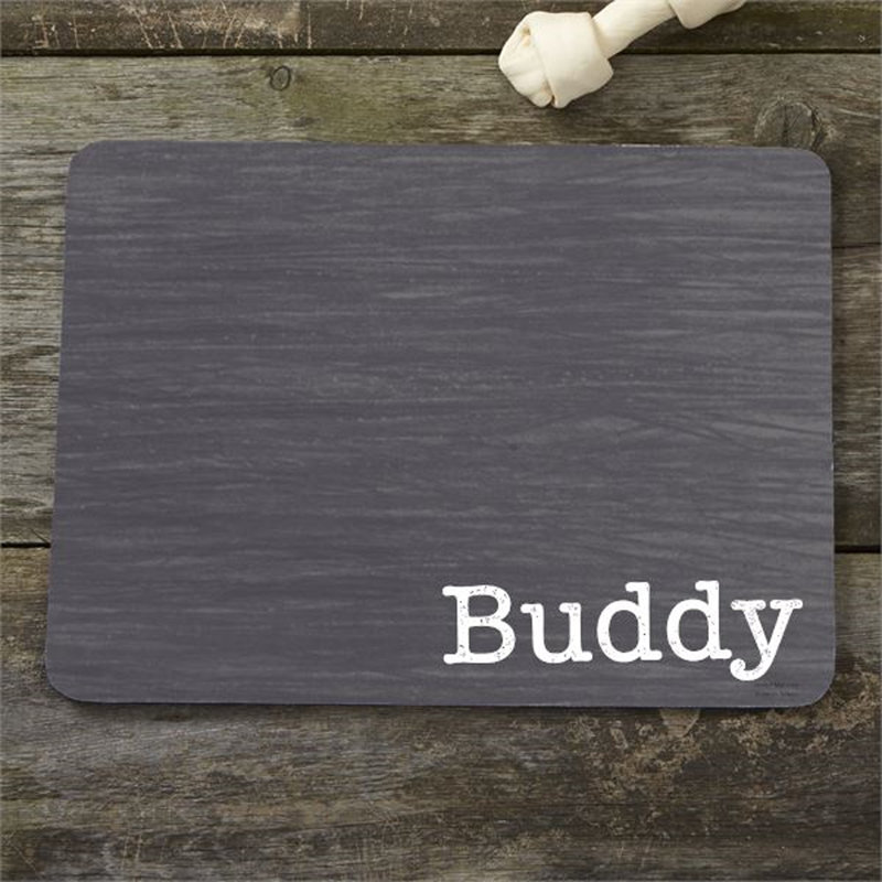Pet Initials Personalized Pet Food Mat, Yes