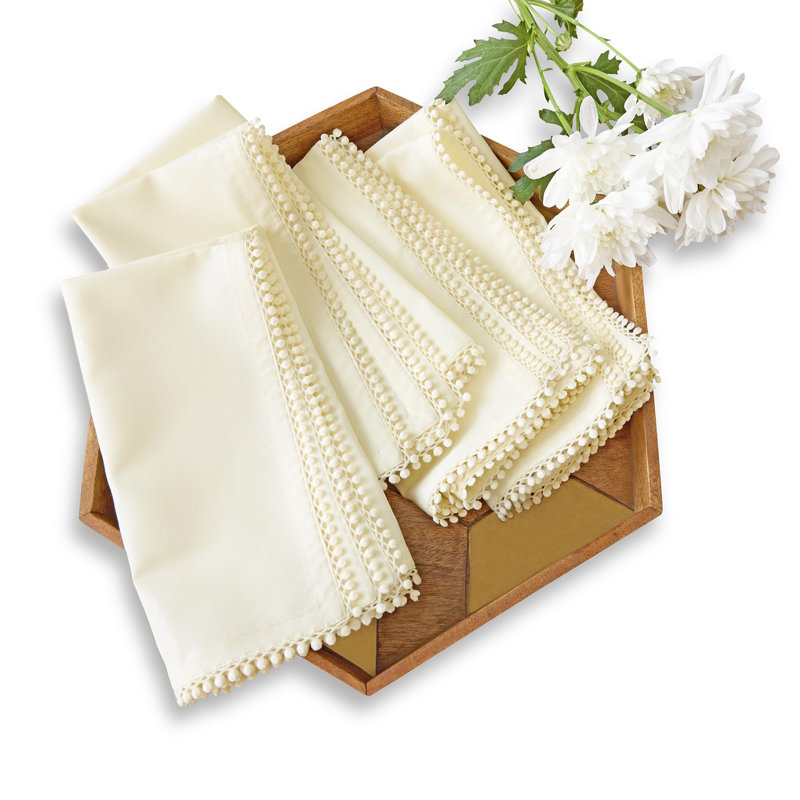 Maddie - Cotton Linen Dinner Napkins, Yellow