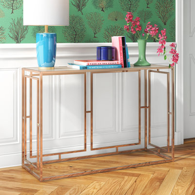 43.75'' Glass Top Console Table