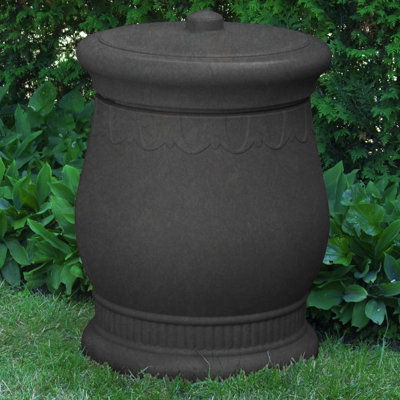 Savannah Plastic Manual Lift Outdoor Trash & Recycling Bin - 30 Gallons