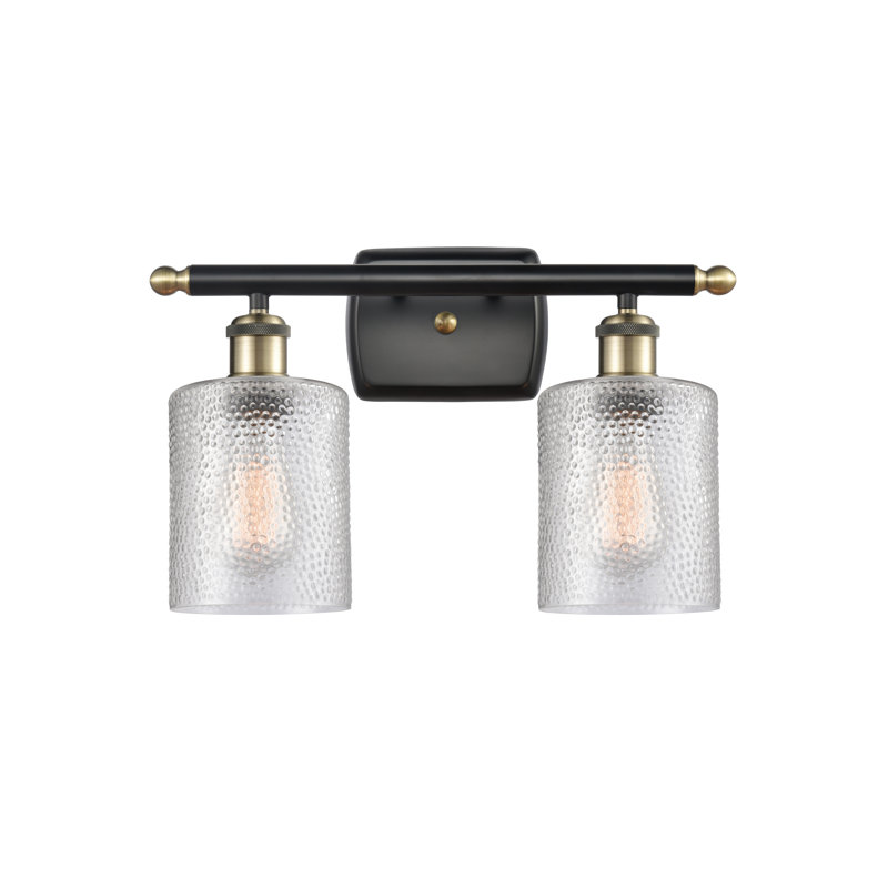 Éclairage pour salle de bain à intensité variable 2 lumières Leilani, Transparent, Ampoule DEL 6 watts Vinage