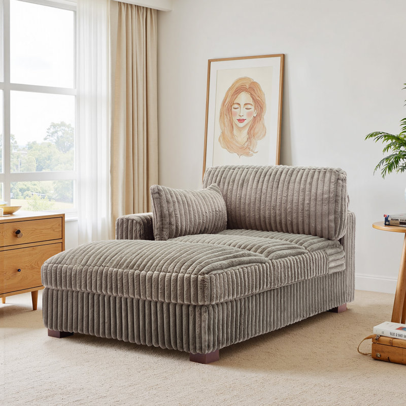 Bukvice Chaise Lounge, Light Brown, Left Hand Facing