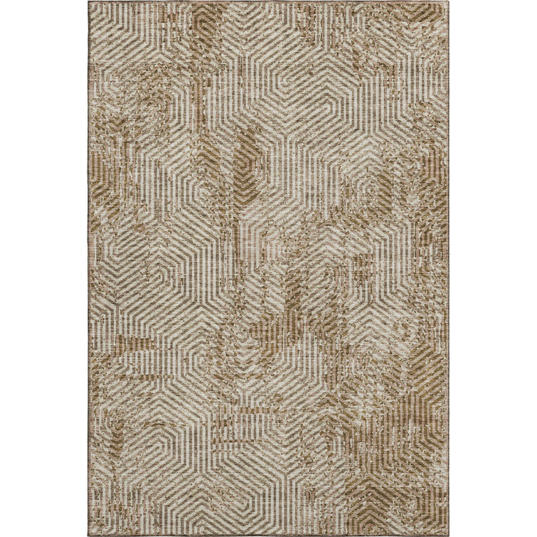 Premium Machine Washable Prisco Mocha Rug