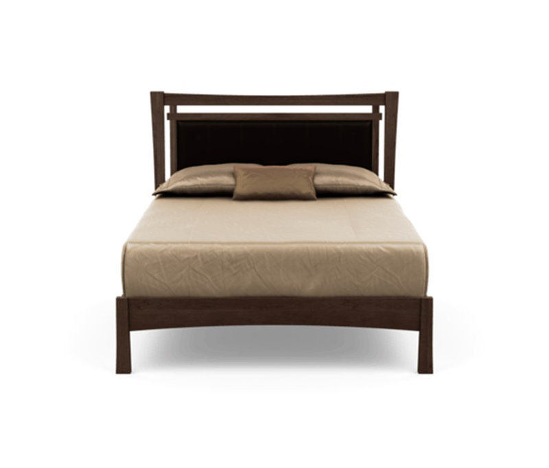 Monterey Upholstered Bed, King, Natural Cherry, Ebony