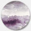 «Midnight at the Lake II Amethyst and Gray», peinture sur cercle métallique-43122122