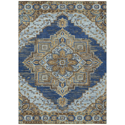 Machine Washable Indoor/Outdoor Chantille ACN2704 Global Rug