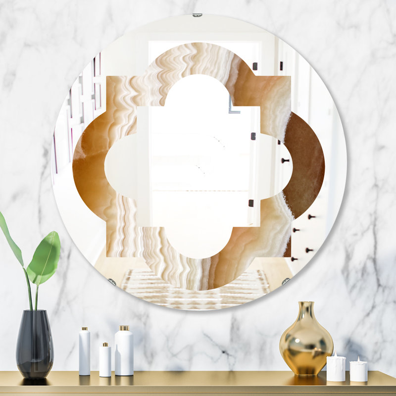 Miroir mural Hexagon Star Floral II, H 23,6 po x l 23,6 po