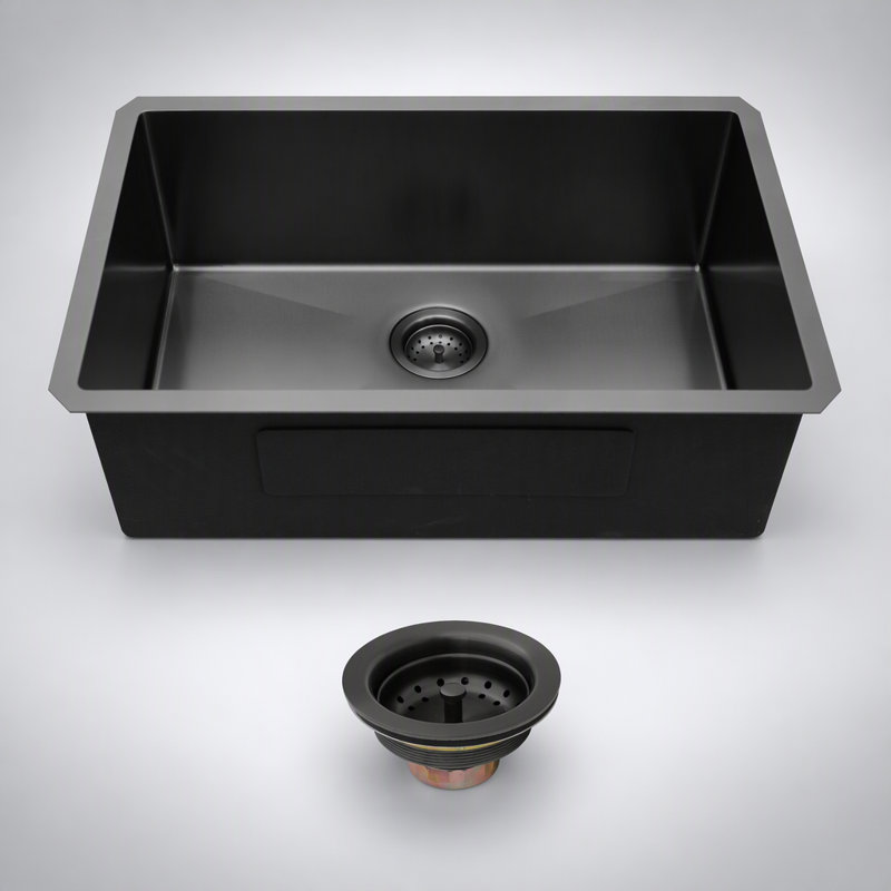 Durable Stainless Steel Single Bowl Undermount Kitchen Sink with Soundproofing and Efficient Drainage System