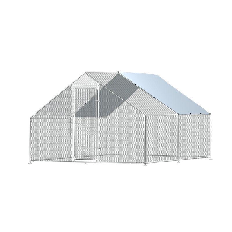Poulailler avec treillis métallique 130 pi² Crisinda, H 76,8 po x l 157,2 po x P 117,6 po