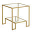 Table de bout en verre avec rangement Heaton