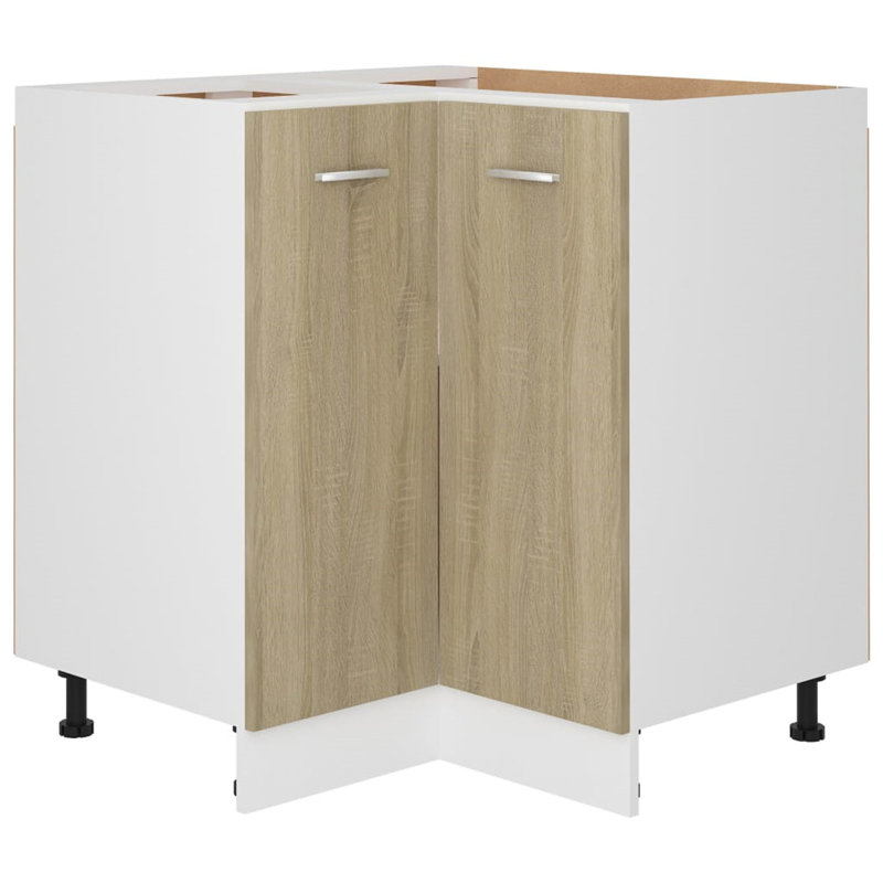 Corner Bottom Cabinet 75.5X75.5X80.5 Cm, Brown