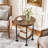Round End Table with 2-Tier Storage