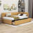 Roya Twin Size Upholstered Daybed with 2 Storage Drawers-478339361