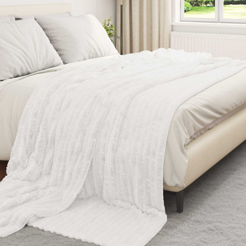 3.2-43 Throw Blanket, 240cm x 220cm, White