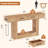 63" W Farmhouse Style Wooden Rectangular Console Table, U-Shape Leg Behind The Couch Sofa Table-1889444224