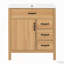 Meuble-lavabo de salle de bain de 76 cm avec lavabo en céramique