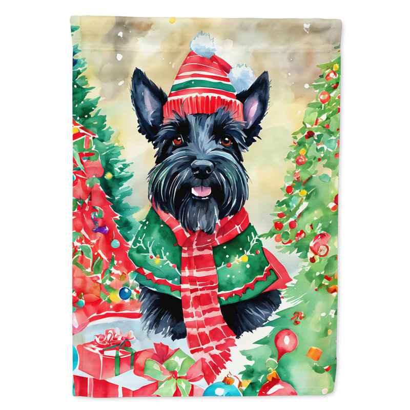 Polyester double face Noël, H 15,5 po x l 11,25 po