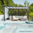 Sunjoy Outdoor Pergola 10 x 12 ft. Steel Pergolas with White Adjustable Shade and Privacy Screen for Backyard