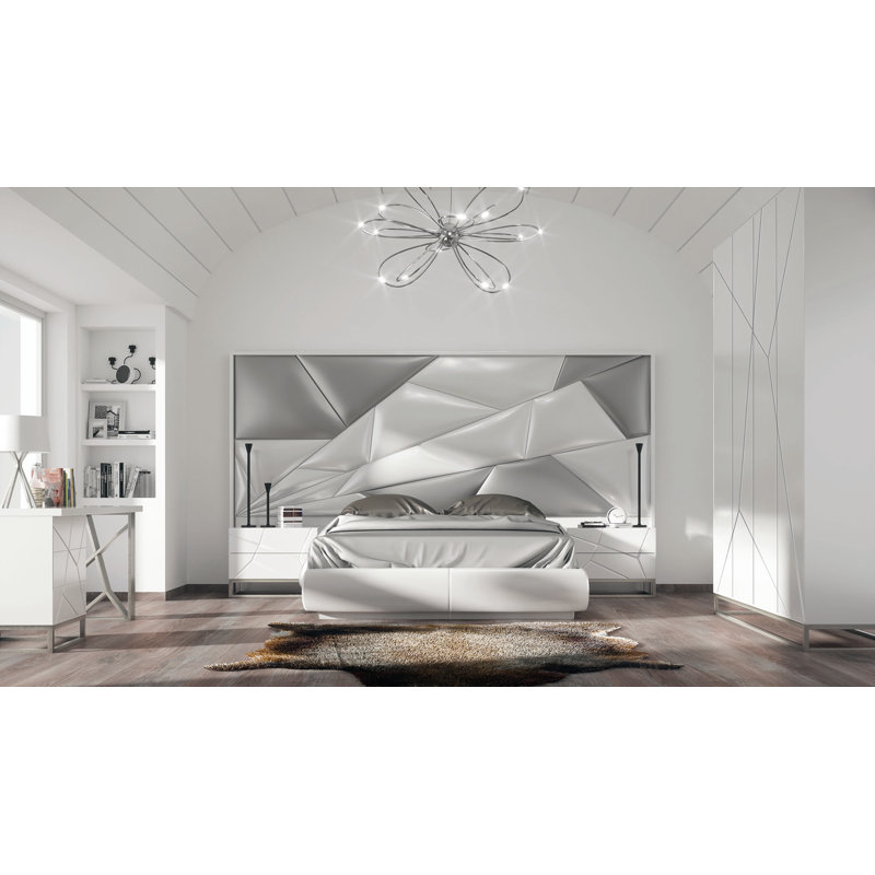 Class Design Upholstered Future Standard Bed, King, High Gloss