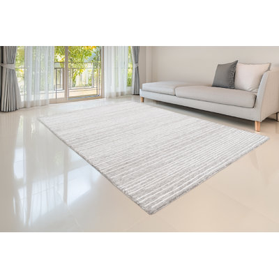 Tuscany Villa Hand Tufted Performance Area Rug - Grey - 5' x 8'