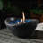 Tabletop Fire Pit Black, Outdoor & Indoor Fire Pit