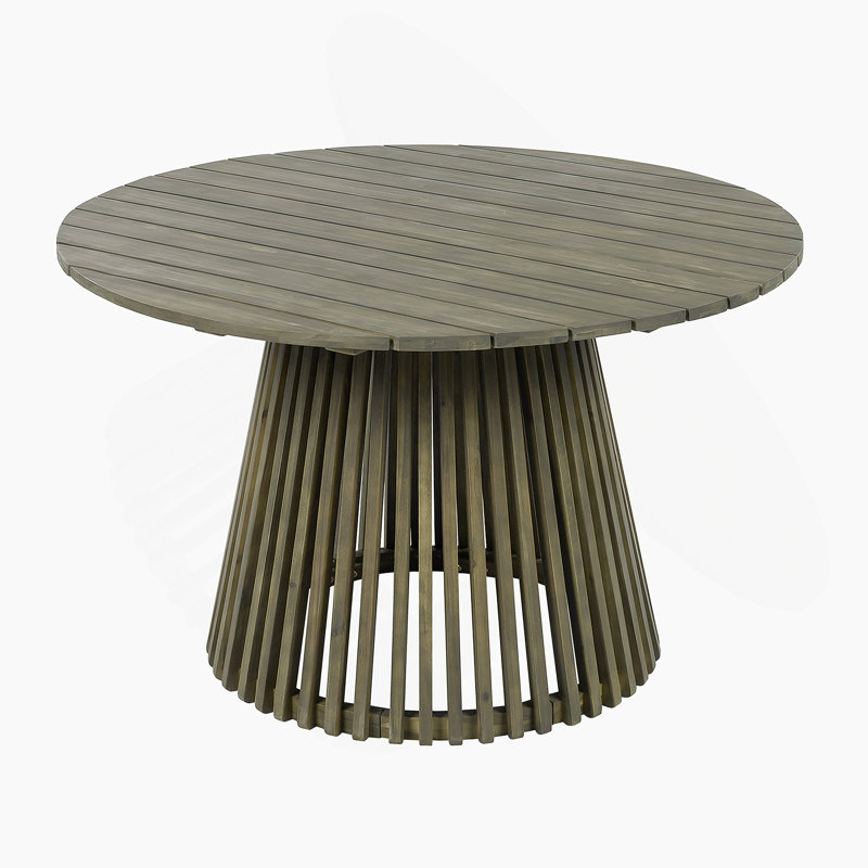 Outdoor Acacia Wood Patio Dining Table, Gray
