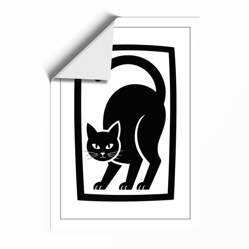 Grinning Cat Graphic Art - Framed Print, Unframed, A3 - 42.0 x 29.7 cm